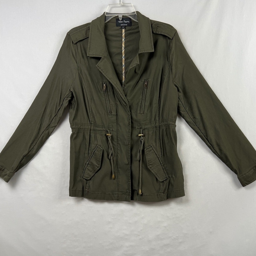 Eden Society Utility Jacket Women Large Olive Green Drawstring Streetwear City